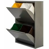 Jobgar - Armoire de recyclage en métal 4 tiroirs gris