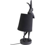 Lampe Animal Lapin noire 50cm doré Kare Design