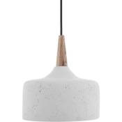 Lampe Suspension Luminaire Scandinave Blanc Effet Béton E27 60W Design Tendance pour Salon ou Salle à Manger Nordique et Minimaliste Beliani Blanc