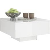 Les Tendances - Table basse Blanc brillant 60x60x31,5