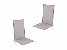 Lot de 2 coussins pour fauteuil inclinable pour jardin pierre,45x110x4 cm K80501230