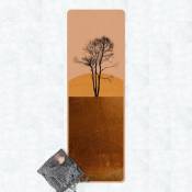 Micasia - Tapis de yoga - Golden Sun With Tree Dimension