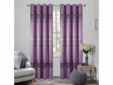 Paire de rideaux obscurcissant viggo violet 140x260cm