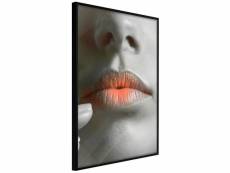 Paris prix - affiche murale encadrée "ombre lips" 30 x 45 cm noir