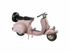 Paris prix - statuette déco "scooter vintage" 28cm rose