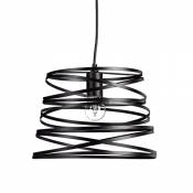 Relaxdays Lampe à suspension fils spirale design look