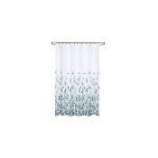 Rideau de douche en tissu Fleurs 180 x 200 cm. Imperméable