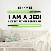 Roommates - Sticker Mural Star Wars, -I'm a Jedi like my father before-