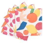Serviettes en papier motifs multicolores (x20)