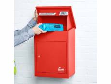 Smart parcel box - boîte à colis moyenne rouge à