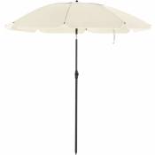 Songmics - Parasol de jardin ø 2 m, Ombrelle, protection upf 50+, inclinable, portable, résistant au vent, baleines en fibre de verre, avec sac,