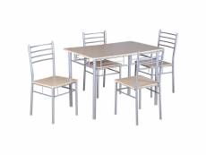Stozy table de salle à manger avec 4 chaises rubia EYFU544-UN