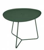 Table basse Cocotte / L 55 x H 43,5 cm - Plateau amovible - Fermob vert en métal