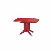 Table vega 118x77x72 cm coloris rouge bossa nova -