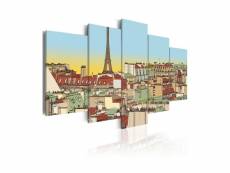 Tableau - image idyllique de paris-100x50 A1-N1778