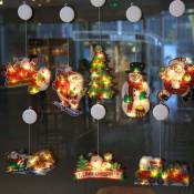 Umnuou - lumières de Noël sucker, décorations de Noël led pour Noël du père Noël, fête, décoration de Noël intérieure et extérieure, lampes