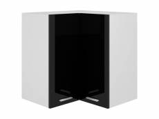 Vidaxl armoire d'angle suspendue noir brillant 57x57x60 cm aggloméré