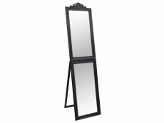 Vidaxl miroir sur pied noir 45x180 cm