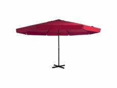 Vidaxl parasol avec mât en aluminium 500 cm bordeaux