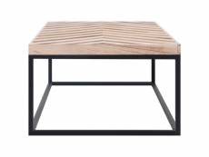 Vidaxl table basse 110 x 60 x 37 cm bois massif 247372