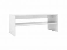 Vidaxl table basse blanc brillant 100 x 40 x 40 cm