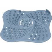 Attrape-cheveux, couvercles de drain de salle de bain couvercle de drain de sol bouchon anti-obstruction évier filtre d'égout bleu