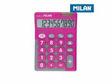 Blister calculatrice duo 10 numeros rose, grandes touches,