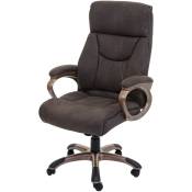 Chaise de bureau Dallas, chaise de bureau pivotante chaise de direction aspect daim gris foncé - grey