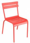 Chaise empilable Luxembourg / Aluminium - Fermob rouge en métal