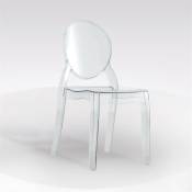 Chaise moderne en polycarbonate transparent 53x90H
