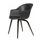 Chaise noire semi-mate en hêtre teinté noir Bat - Gubi
