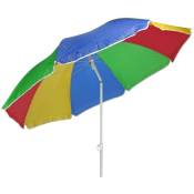 Design In - Parasol de plage - Parasol de Jardin Parasol droit 150 cm Multicolore BV159630