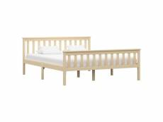 Distingué lits et accessoires reference brazzaville cadre de lit naturel bois de pin massif 180 x 200 cm