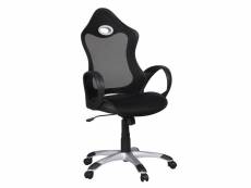 Finebuy design chaise bureau tissu chaise exécutif rembourré chaise tournante | chaise de pivotant avec accoudoirs - 110 kg capacité de charge - noir
