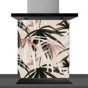 Fond de hotte decorative, bambous multicolore 60x70