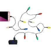 Galozzoit - Multicolor led Christmas Lights Phone Charger