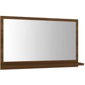 Helloshop26 - Miroir de bain 60 x 10,5 x 37 cm bois d'ingénierie marron