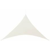 Helloshop26 - Voile d'ombrage toile solaire polyester polyuréthane triangulaire 360 x 360 x 360 cm beige - Beige