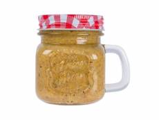Homescapes nourriture pour oiseaux beurre de cacahuète dans un mug en verre - rose GA1177A