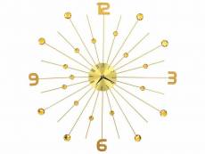 Horloge murale métal 70 cm doré dec022217