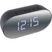 Inovalley - Radio réveil noir RV21-BTH-B - Bluetooth V5.0 - Haut-parleurs 10 Watts - Radio fm - Double alarme