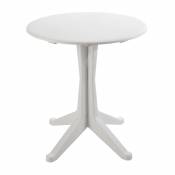 Ipae-Progarden Table ronde en résine couleur blanc