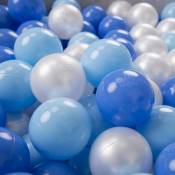 Kiddymoon - 1200/6Cm ∅ Balles Colorées Plastique Pour Piscine Enfant Bébé Fabriqué En eu, Baby Blue/Bleu/Perle - baby blue/bleu/perle