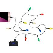 Multicolor led Christmas Lights Phone Charger - 1.4M