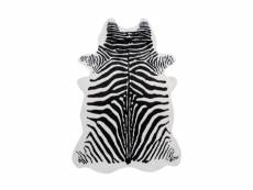Paris prix - tapis imitation peau de zébre "desert" 160x230cm noir & blanc