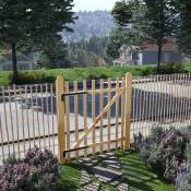 Portillon simple de clôture Bois de noisetier 100x120