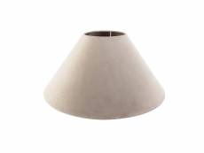 Qazqa led abat-jour rond extra schuin velours - taupe