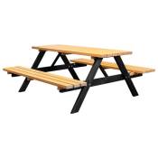 SenS-Line Jack table de pique-nique / banc de pique-nique - Pin - 180 cm - Brun