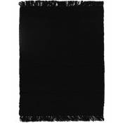 Simply coton - Tapis 100% coton noir 120x170 - Noir