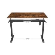 Songmics - Dessus de table pour bureau électrique, plateau de table, bords et coins arrondis, en panneau mdf mélaminé, 120 x 60 x 1,8 cm, marron